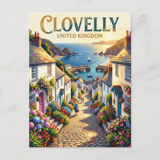 Carte Postale Clovelly Royaume-Uni (Devant)