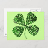 Carte Postale Clover à 4 feuilles infiniment chanceux (Devant / Derrière)