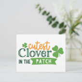 Carte Postale Clover de coupe dans la fermeture de patch St. Pat (Debout devant)
