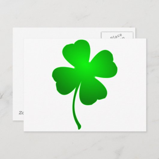 Carte Postale Clover vert (Devant / Derrière)