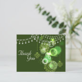 Carte Postale Clovers celtique Merci irlandais vert et blanc (Debout devant)