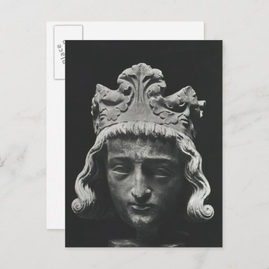 Carte Postale Clovis II, Franc mérovingien (Devant / Derrière)