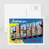 Carte Postale Clovis NM United States City (Devant / Derrière)
