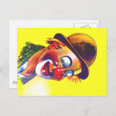 Carte Postale clown (Devant / Derrière)