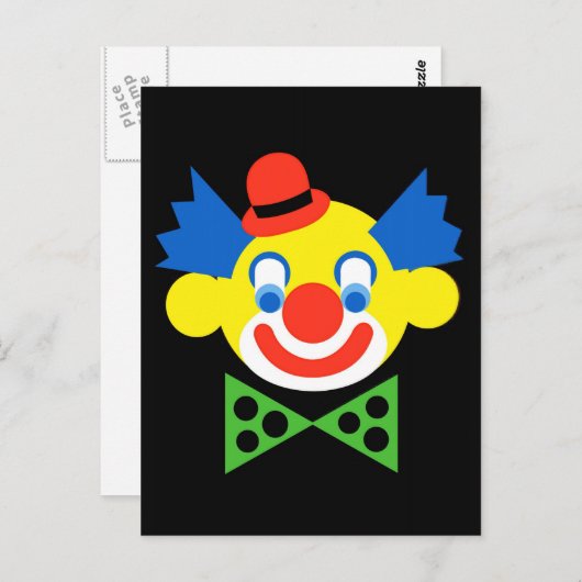 Carte Postale Clown (Devant / Derrière)