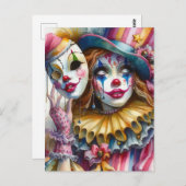 Carte Postale Clown (Devant / Derrière)