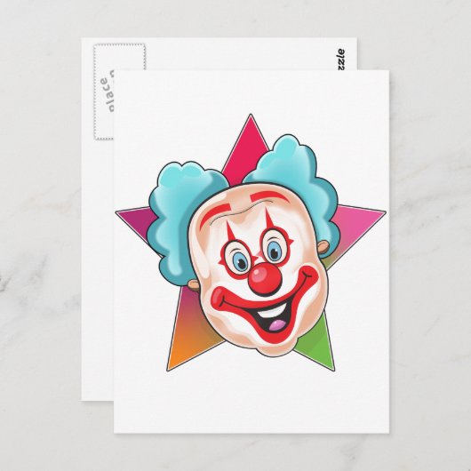 Carte Postale Clown (Devant / Derrière)