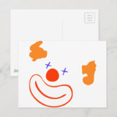 Carte Postale Clown (Devant / Derrière)