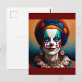 Carte Postale clown (Devant / Derrière)