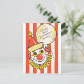 Carte Postale Clown Ancien Venez À Ma Fête D'anniversaire (Debout devant)