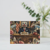 Carte Postale Clown au bureau (Debout devant)
