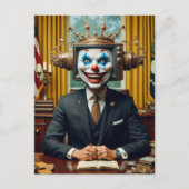 Carte Postale Clown au bureau (Devant)