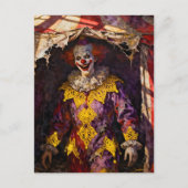 Carte Postale Clown au cirque abandonné (Devant)