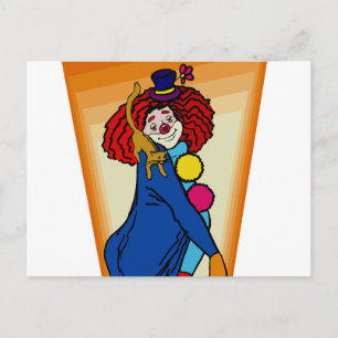 Carte Postale Clown avec chou