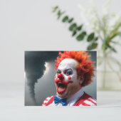 Carte Postale Clown bizarre et tornade (Debout devant)