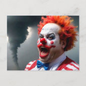 Carte Postale Clown bizarre et tornade (Devant)