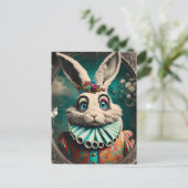 Carte Postale Clown blanc lapin Vintage (Debout devant)