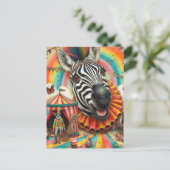 Carte Postale Clown Circus Zebra (Debout devant)