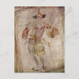 Carte Postale Clown dans le miroir