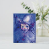 CARTE POSTALE CLOWN DANS PURPLE (Debout devant)