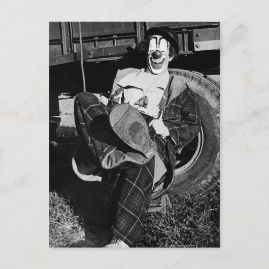 Carte Postale Clown de clown bizarre victorien (Devant)