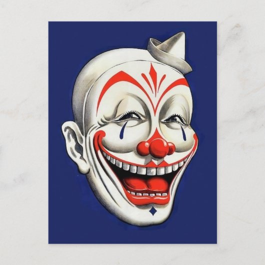 Carte Postale Clown Déplaisant vintage (Devant)