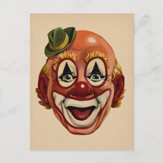 Carte Postale Clown Déplaisant vintage (Devant)