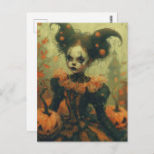 Carte Postale Clown d'Halloween (Devant / Derrière)