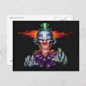 Carte Postale Clown diabolique (Devant / Derrière)