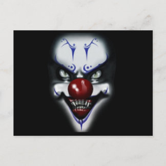 Carte Postale Clown effrayant