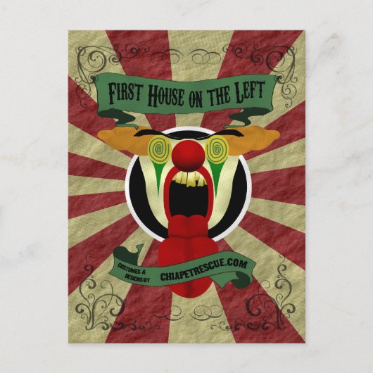 Carte Postale Clown effrayant (Devant)