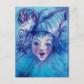 CARTE POSTALE CLOWN EN BLEU (Devant)