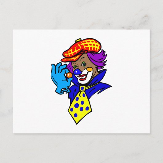 Carte Postale Clown en bois avec marbre (Devant)
