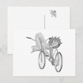 Carte Postale Clown équitation à dos (Devant / Derrière)