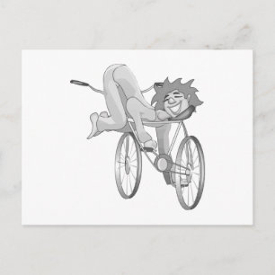 Carte Postale Clown équitation à dos