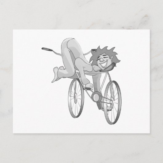 Carte Postale Clown équitation à dos (Devant)