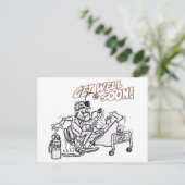 Carte Postale Clown Get Well Coloring Plate (Debout devant)