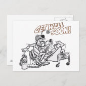 Carte Postale Clown Get Well Coloring Plate (Devant / Derrière)