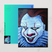 Carte Postale Clown:Malveillant (Devant / Derrière)