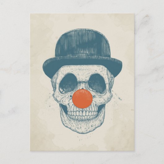 Carte Postale Clown mort (Devant)