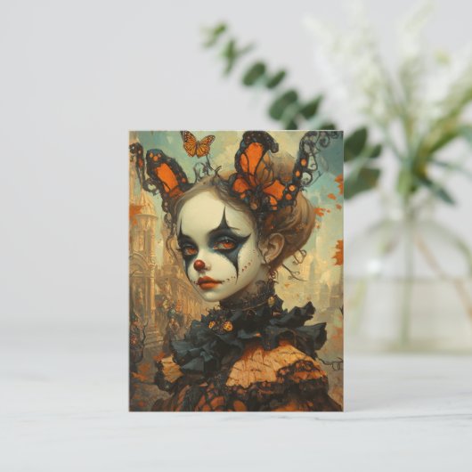 Carte Postale Clown papillon (Debout devant)