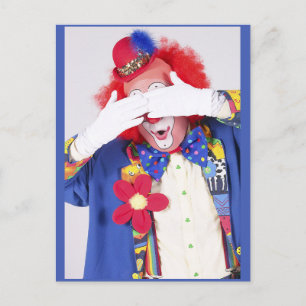 Carte Postale Clown Peekaboo