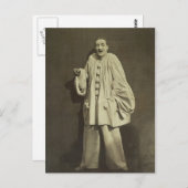 Carte Postale Clown Pierrot vintage (Devant / Derrière)