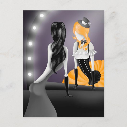 Carte postale Clown Reflet Cheveux Blonds (Devant)