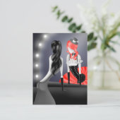 Carte postale Clown Reflet Cheveux Rouges (Debout devant)