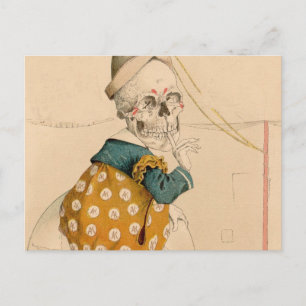 Carte Postale Clown Skeletal
