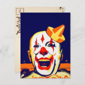 Carte postale Clown vintage (Devant / Derrière)