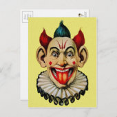 Carte Postale Clown Vintage déplaisant (Devant / Derrière)