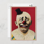 Carte Postale Clown Vintage déplaisant (Devant / Derrière)