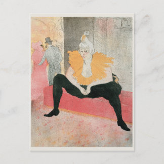 Carte Postale Clowness assis Henri de Toulouse-Lautrec
